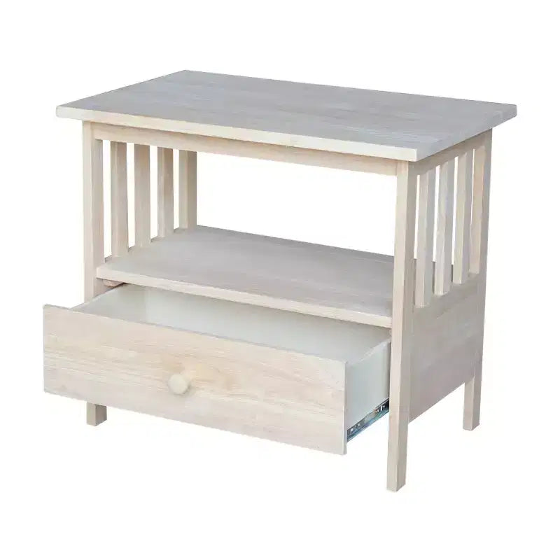 Mobile TV Thomas Mission per TV fino a 40" non rifinito - International Concepts: Consolle multimediale in legno massello