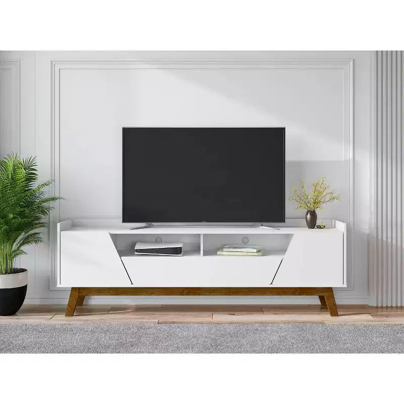 Marcus Mobile TV con 4 Ripiani per TV fino a 70" con Centro di Intrattenimento e Consolle Multimediale - Manhattan Comfort