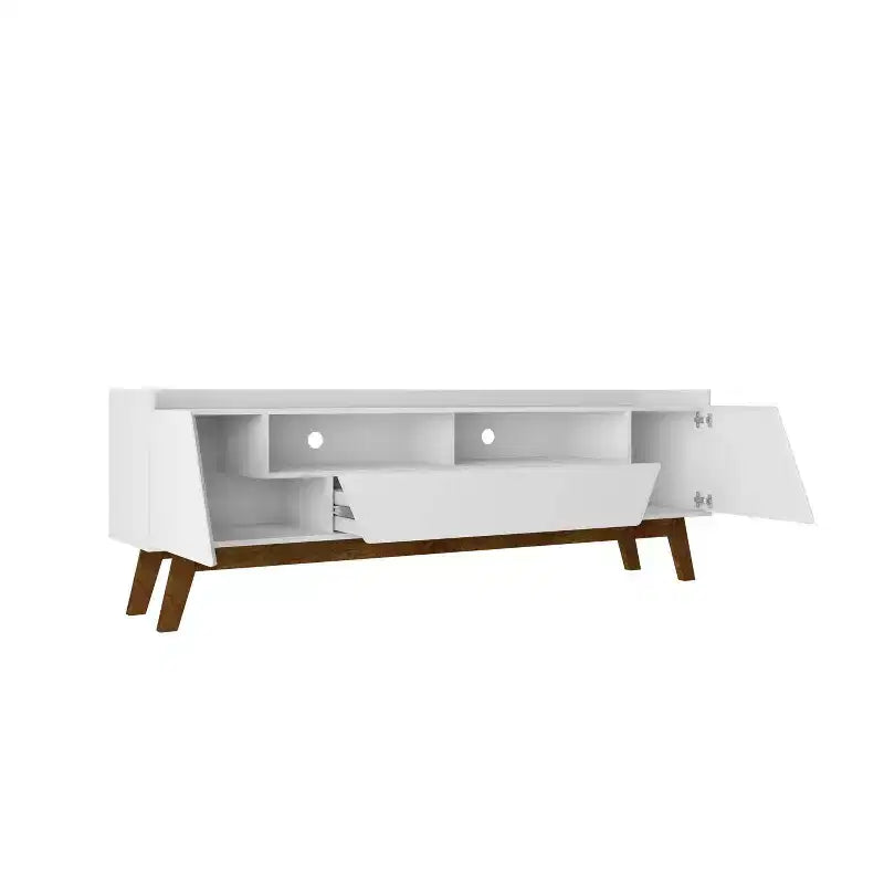 Marcus Mobile TV con 4 Ripiani per TV fino a 70" con Centro di Intrattenimento e Consolle Multimediale - Manhattan Comfort
