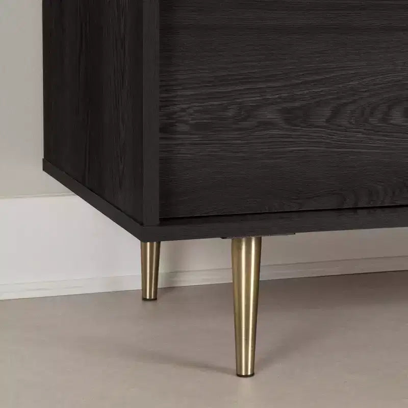 Mobile TV South Shore Hype per TV fino a 75", rovere grigio/finto marmo di Carrara: Truciolare laminato, Ripiani portaoggetti