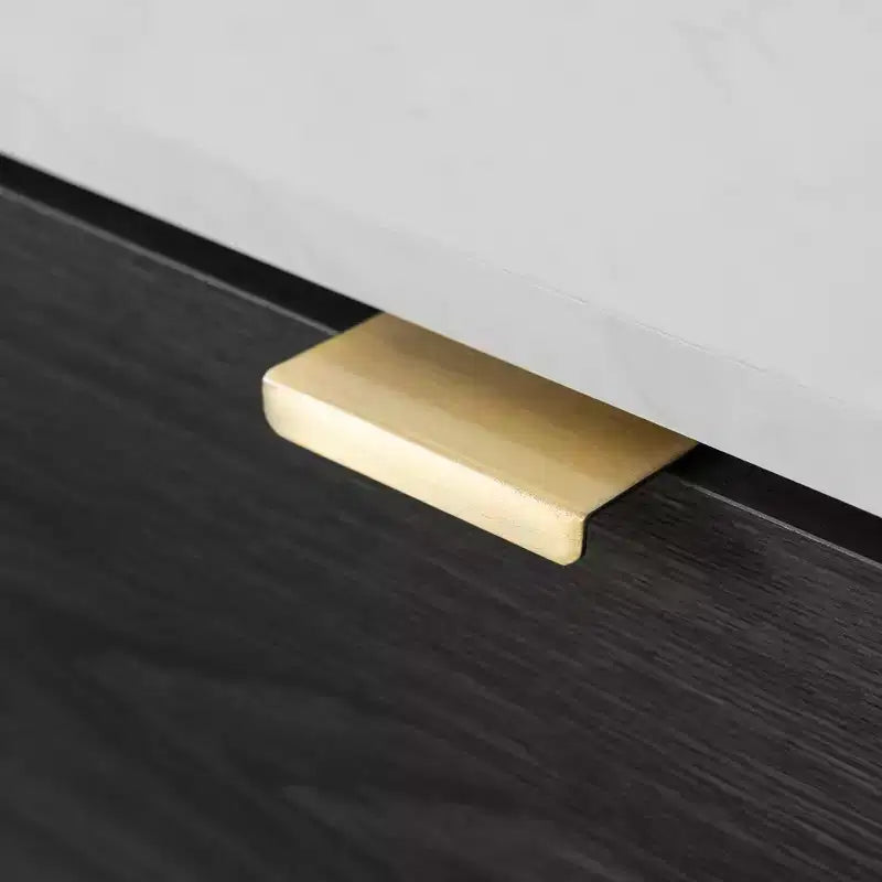 Mobile TV South Shore Hype per TV fino a 75", rovere grigio/finto marmo di Carrara: Truciolare laminato, Ripiani portaoggetti