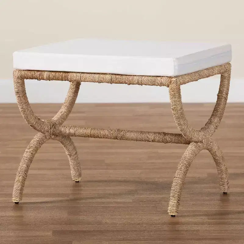 bali & pari Pouf in alga marina Maliyah Marrone naturale