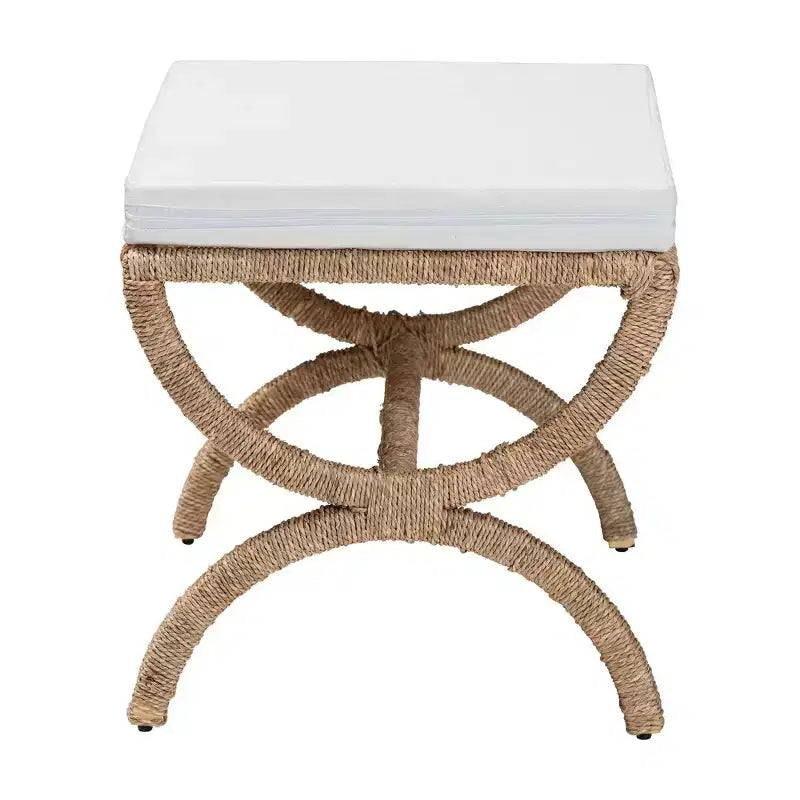 bali & pari Pouf in alga marina Maliyah Marrone naturale