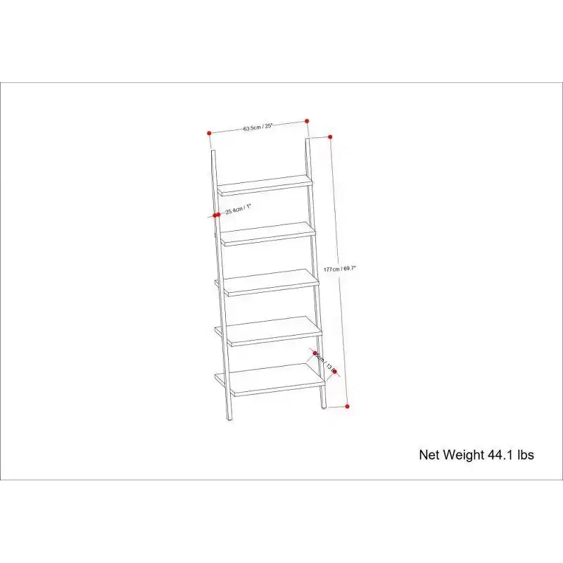 Scaffale a Scala WyndenHall Hutchins da 70" - Naturale