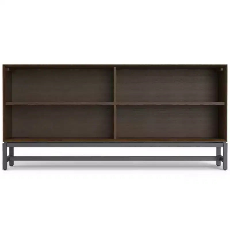 WyndenHall 30" Libreria bassa larga Devlin Noce marrone
