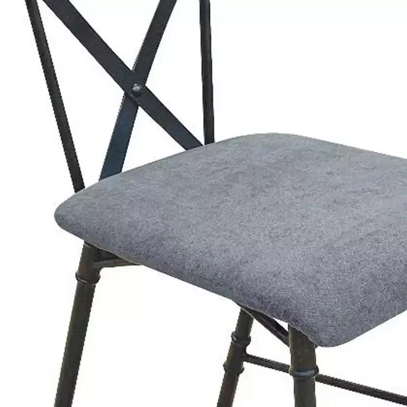 Poltrona da ufficio Brantley da 16" in tessuto grigio/finitura canna di fucile - Acme Furniture