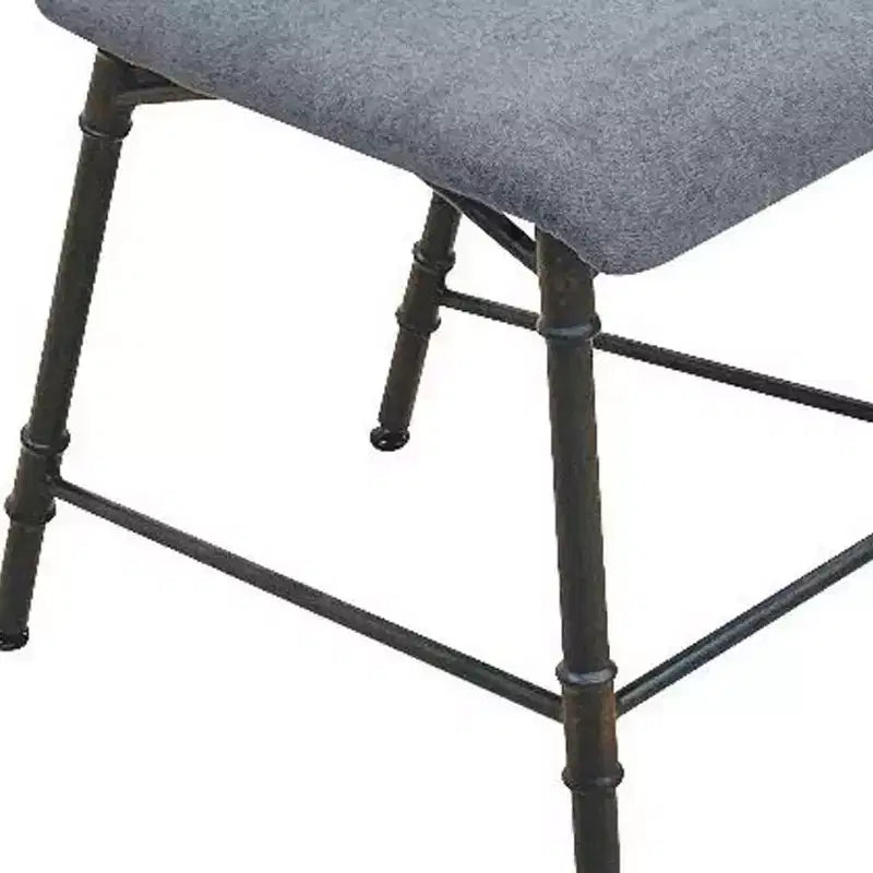 Poltrona da ufficio Brantley da 16" in tessuto grigio/finitura canna di fucile - Acme Furniture