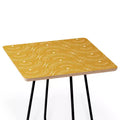 Heather Dutton Rise and Shine Side Table Yellow/Black - Deny Designs: Baltic Birch, Steel Legs, Artist-Designed