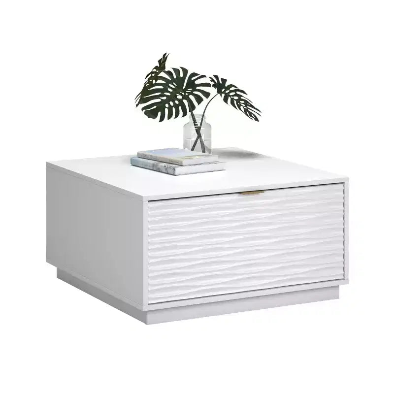 Sauder Morgan Main Coffee Table with Drawers White