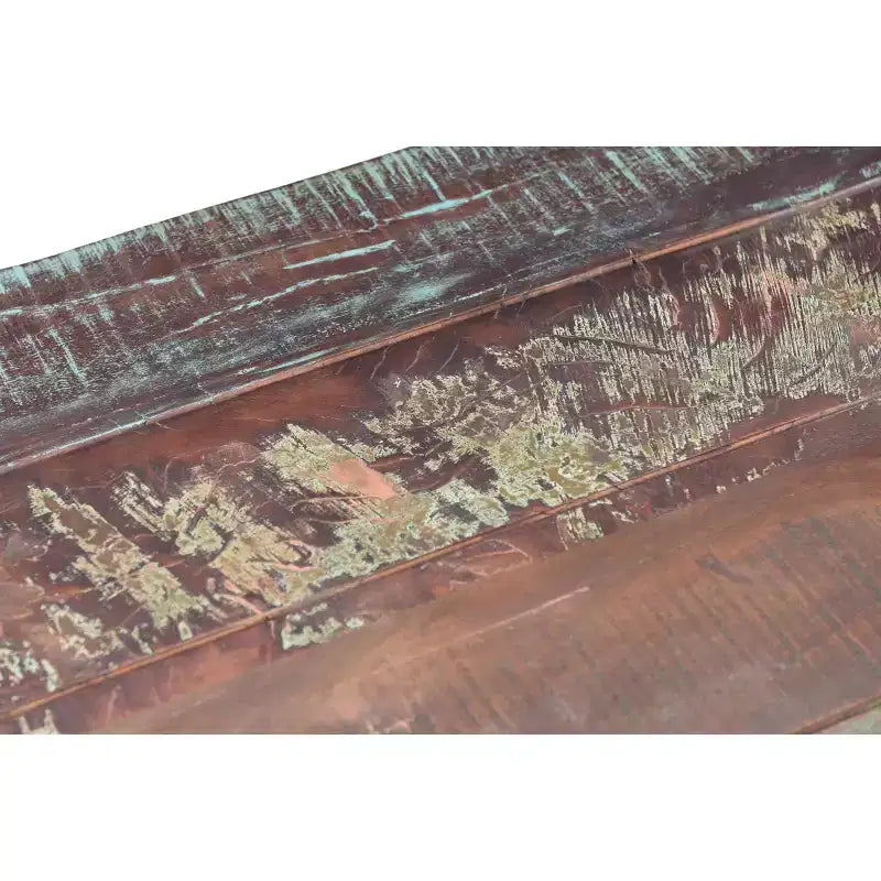 Tavolino da caffè Asam con piano in legno massello rigenerato, marrone - Timbergirl: telaio in ferro saldato a mano, nessun assemblaggio richiesto