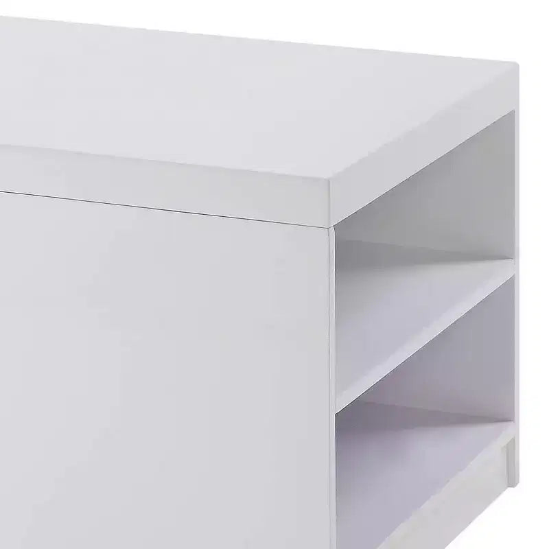 Acme Furniture Tavolino da Caffè Harta Bianco Lucido/Cromo