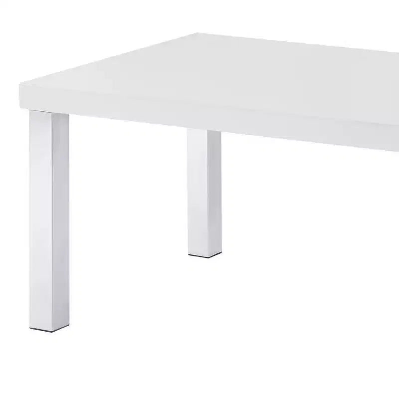 Acme Furniture Tavolino da Caffè Harta Bianco Lucido/Cromo
