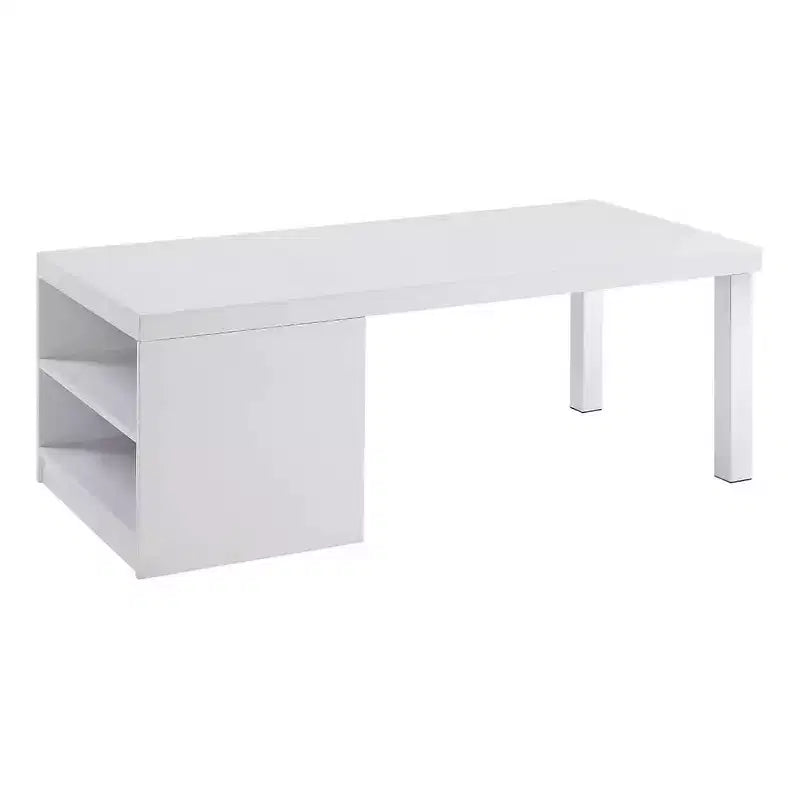 Acme Furniture Tavolino da Caffè Harta Bianco Lucido/Cromo
