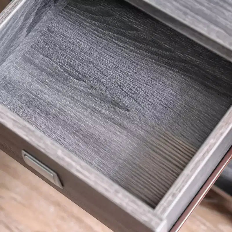 Tavolino con un cassetto grigio