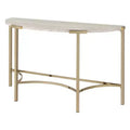 Grand Canal Modern Semi Circle Sofa Table Champagne - miBasics