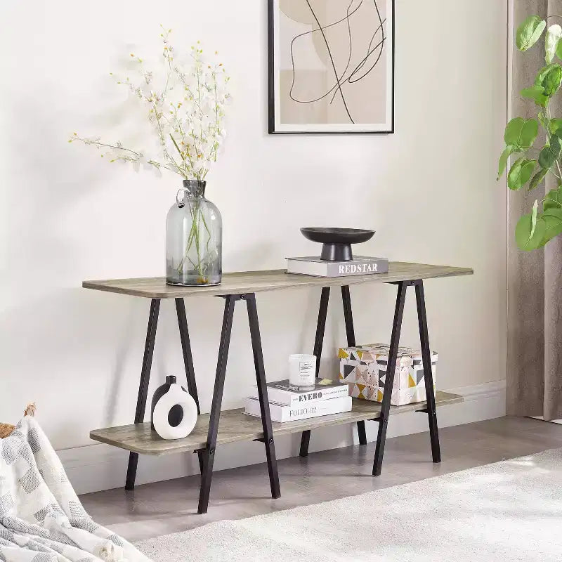 Manhattan Comfort Madia moderna Celine 47,24" grigio rustico