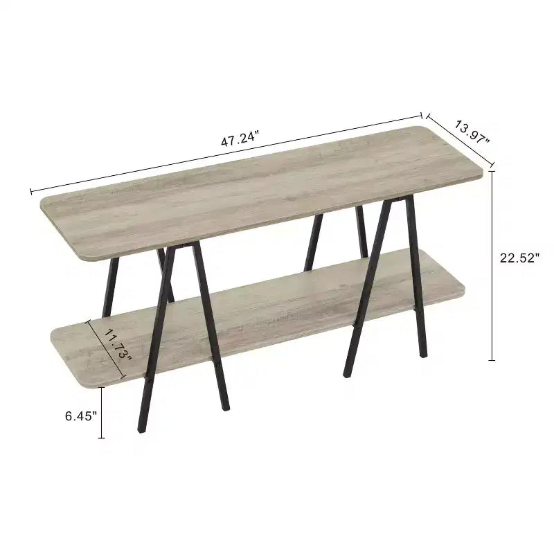 Manhattan Comfort Madia moderna Celine 47,24" grigio rustico