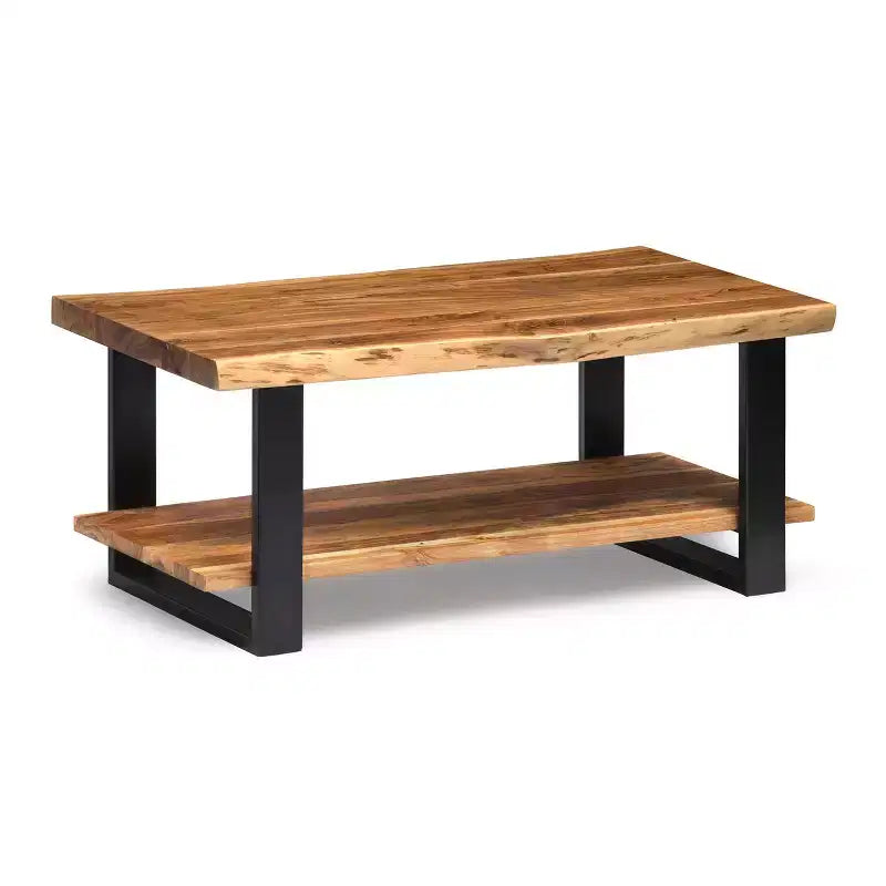 Tavolino da Caffè in Legno Bordo Naturale Alpine - Alaterre Furniture