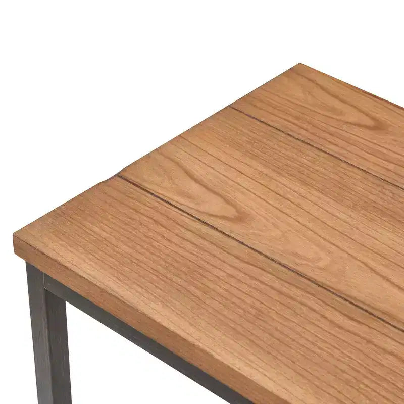 Consolle a due ripiani Nolan marrone - ClickDecor: fascino rustico, struttura in ferro, esposizione all'ingresso