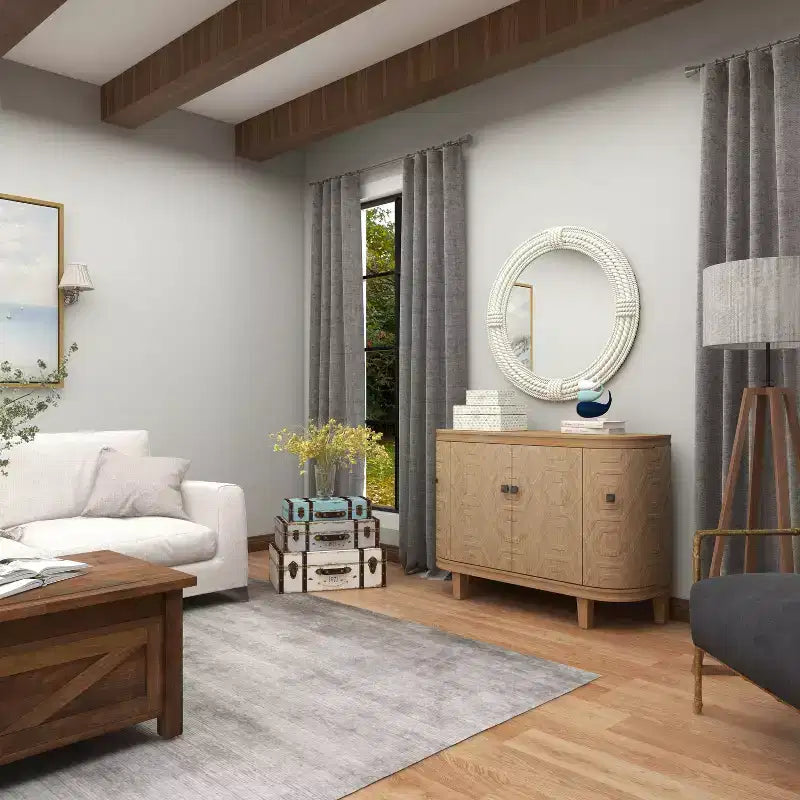 Set di 3 bauli rettangolari in legno invecchiato da fattoria, colore naturale - Olivia & May: Finitura in poliuretano, nessun assemblaggio richiesto