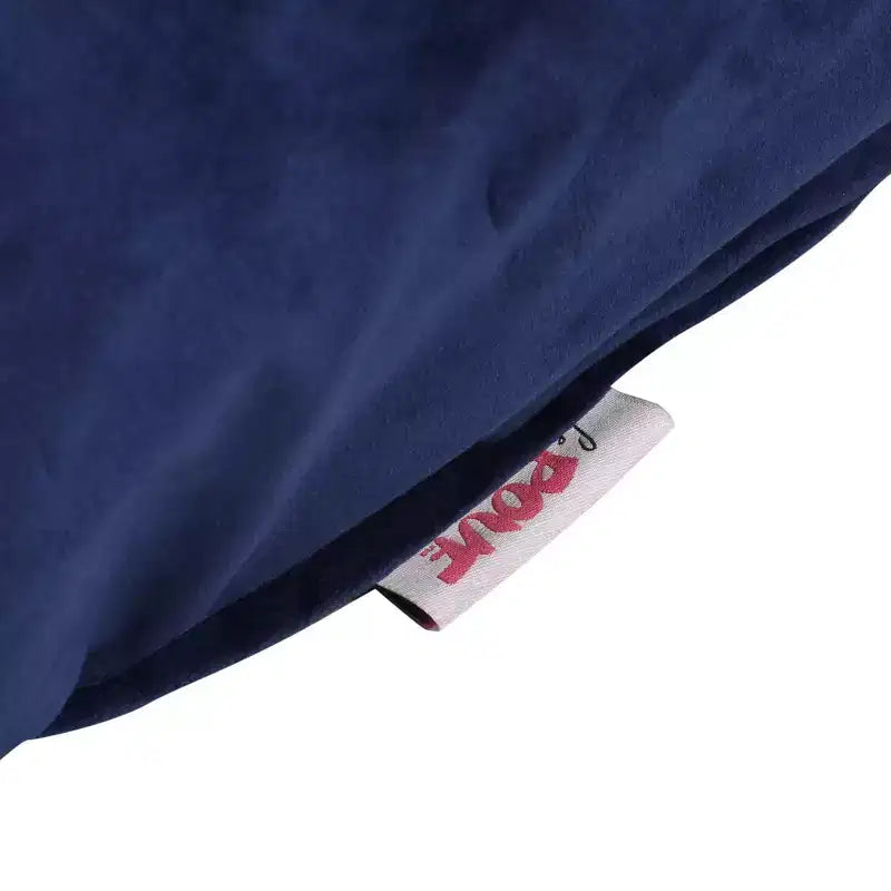 Poltrona a sacco moderna in velluto Loubar con braccioli blu navy - Christopher Knight Home
