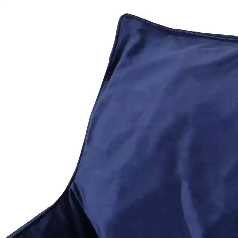 Poltrona a sacco moderna in velluto Loubar con braccioli blu navy - Christopher Knight Home