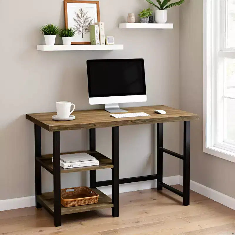 Scrivania Pomona in metallo e legno massello - Alaterre Furniture