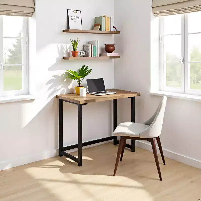 Scrivania Pomona in metallo e legno massello - Alaterre Furniture