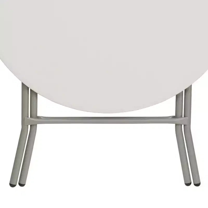 Tavolo pieghevole rotondo in plastica bianca effetto granito Flash Furniture da 2,63 piedi