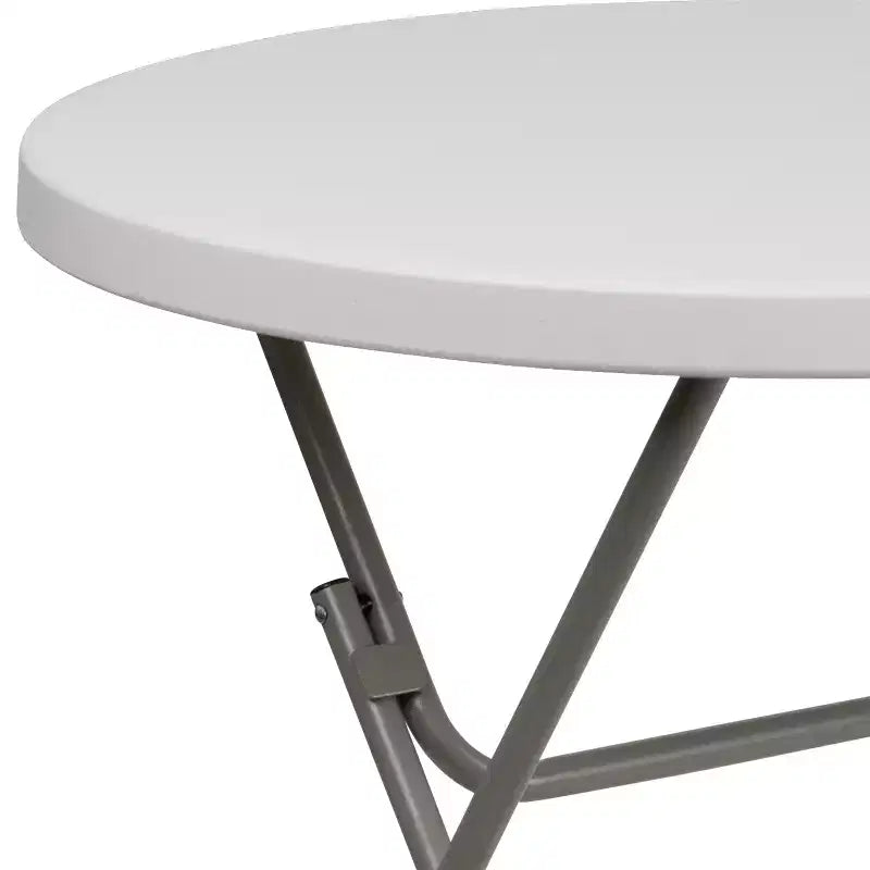 Tavolo pieghevole rotondo in plastica bianca effetto granito Flash Furniture da 2,63 piedi