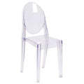 Flash Furniture Ghost Side Chair in Transparent Crystal