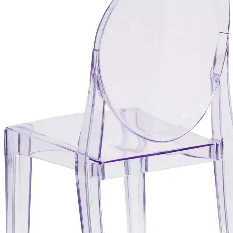 Sedia Flash Furniture Ghost in Cristallo Trasparente