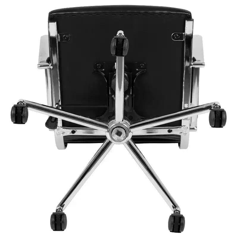 Sedia da ufficio direzionale girevole Flash Furniture con pannello contemporaneo in similpelle e schienale medio
