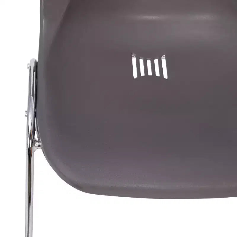 Sedia impilabile ergonomica Flash Furniture HERCULES Series con scocca, capacità 399 kg, telaio cromato e altezza seduta 45,7 cm
