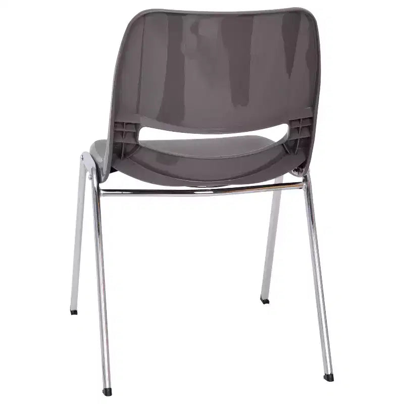 Sedia impilabile ergonomica Flash Furniture HERCULES Series con scocca, capacità 399 kg, telaio cromato e altezza seduta 45,7 cm