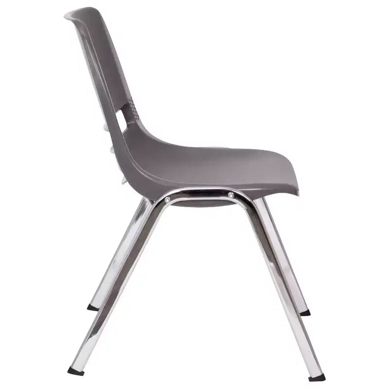 Sedia impilabile ergonomica Flash Furniture HERCULES Series con scocca, capacità 399 kg, telaio cromato e altezza seduta 45,7 cm