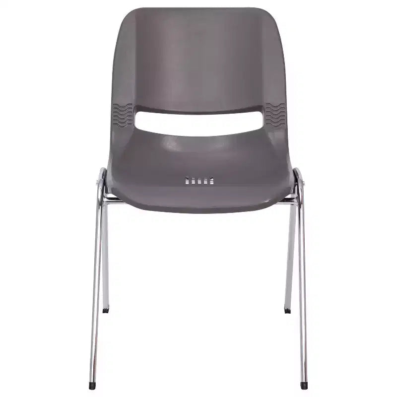 Sedia impilabile ergonomica Flash Furniture HERCULES Series con scocca, capacità 399 kg, telaio cromato e altezza seduta 45,7 cm