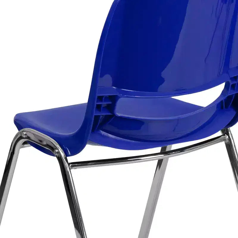 Sedia impilabile ergonomica Flash Furniture HERCULES Series con scocca, capacità 399 kg, telaio cromato e altezza seduta 45,7 cm