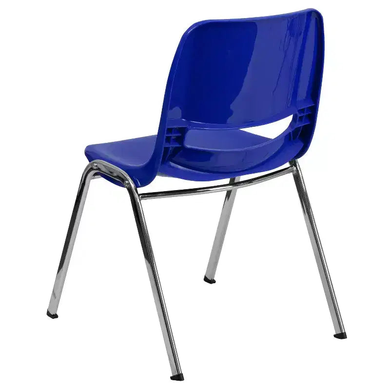 Sedia impilabile ergonomica Flash Furniture HERCULES Series con scocca, capacità 399 kg, telaio cromato e altezza seduta 45,7 cm