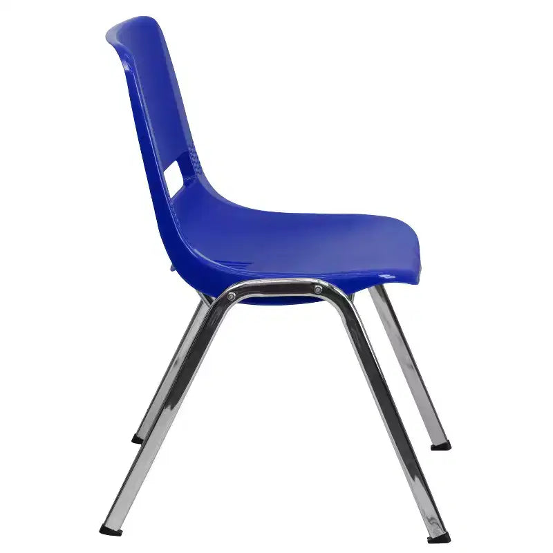 Sedia impilabile ergonomica Flash Furniture HERCULES Series con scocca, capacità 399 kg, telaio cromato e altezza seduta 45,7 cm