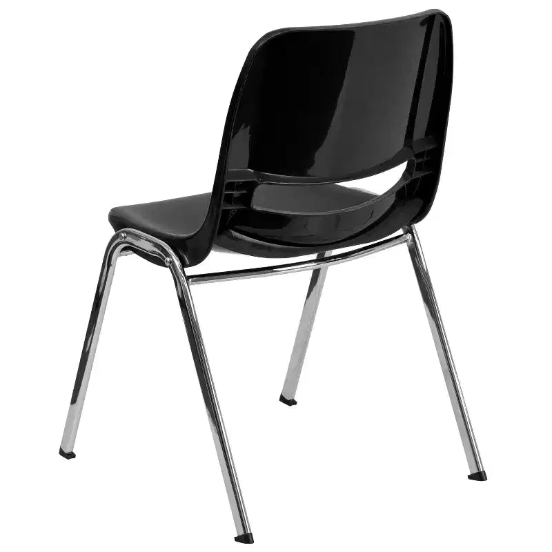 Sedia impilabile ergonomica Flash Furniture HERCULES Series con scocca, capacità 399 kg, telaio cromato e altezza seduta 45,7 cm