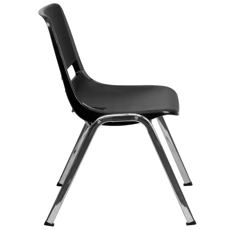 Sedia impilabile ergonomica Flash Furniture HERCULES Series con scocca, capacità 399 kg, telaio cromato e altezza seduta 45,7 cm