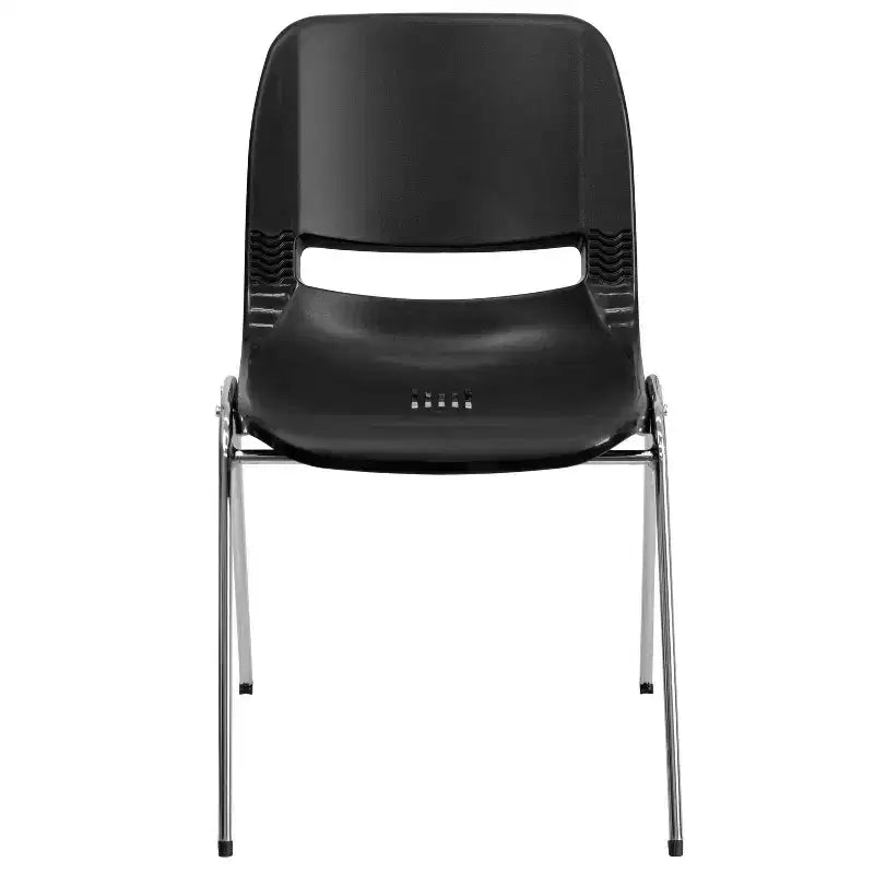 Sedia impilabile ergonomica Flash Furniture HERCULES Series con scocca, capacità 399 kg, telaio cromato e altezza seduta 45,7 cm