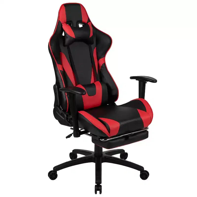 Scrivania Emma e Oliver - Scrivania da gaming, portabicchieri, gancio per cuffie e sedia reclinabile