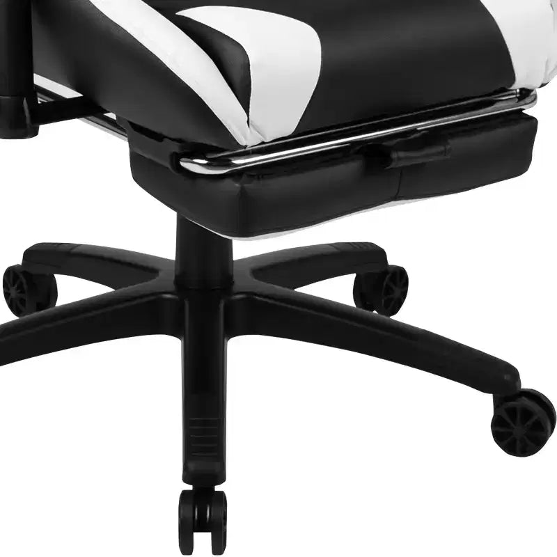 Scrivania Emma e Oliver - Scrivania da gaming, portabicchieri, gancio per cuffie e sedia reclinabile