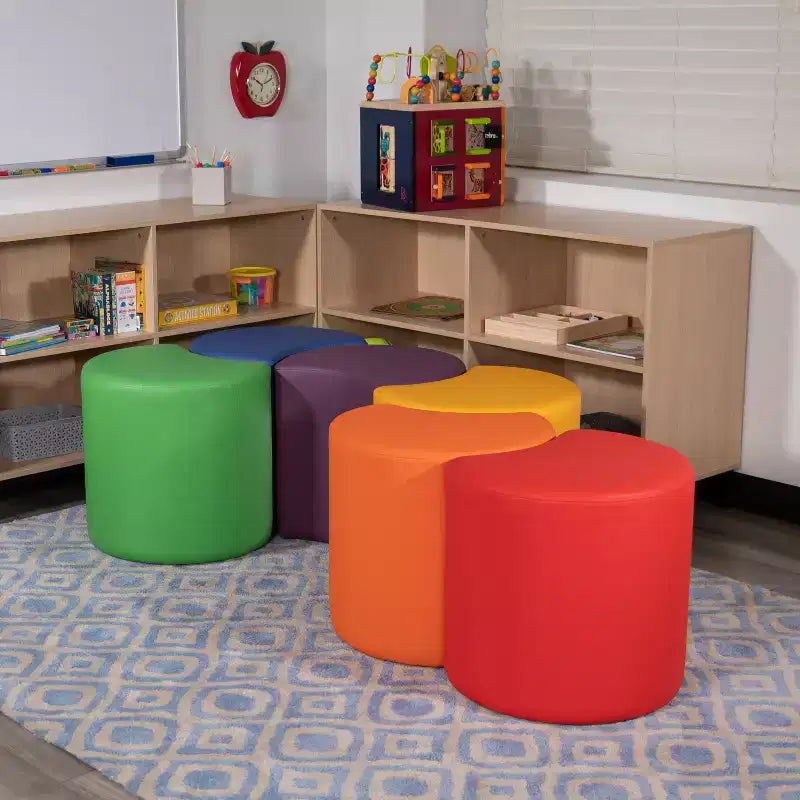 18H Sedute morbide flessibili a mezza luna per aule e spazi comuni