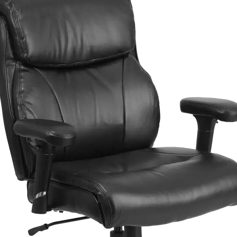 Sedia da ufficio ergonomica Emma and Oliver 400 libbre con schienale medio, girevole e con cuciture pulite, per persone robuste e alte