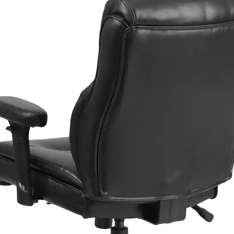 Sedia da ufficio ergonomica Emma and Oliver 400 libbre con schienale medio, girevole e con cuciture pulite, per persone robuste e alte