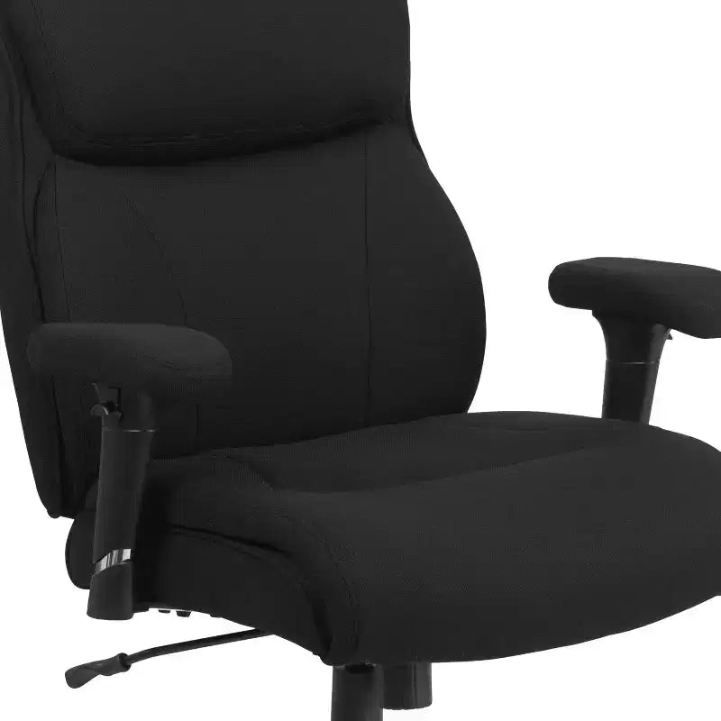 Sedia da ufficio ergonomica Emma and Oliver 400 libbre con schienale medio, girevole e con cuciture pulite, per persone robuste e alte
