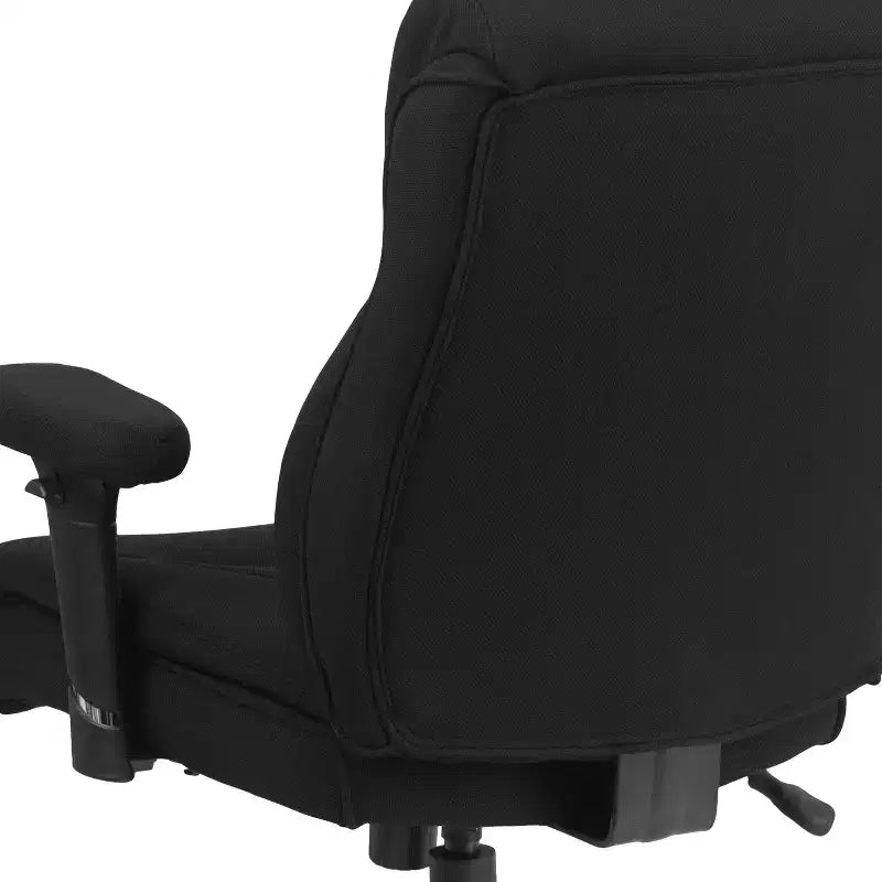 Sedia da ufficio ergonomica Emma and Oliver 400 libbre con schienale medio, girevole e con cuciture pulite, per persone robuste e alte